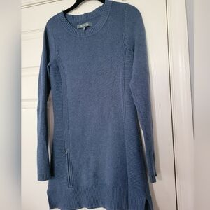 Title Nine Womens Sweater Dress Front Zipper Pocket Long Sleeve Mini Dress Size